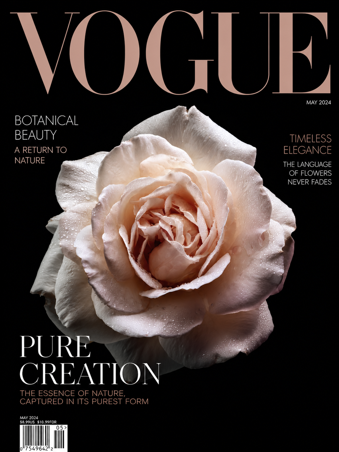 Botanical editorial cover application